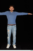  Hamza blue jeans blue sweatshirt dressed standing t poses white sneakers whole body 0001.jpg